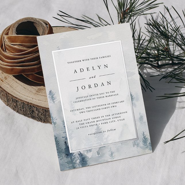 Winter Reverie Wedding Foil Invitation (Creator Uploaded)