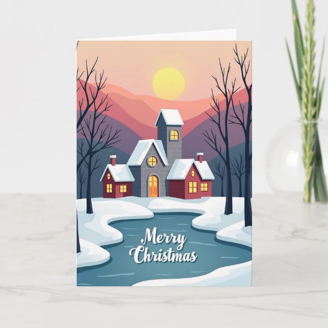 Winter River Christmas Card (Front)