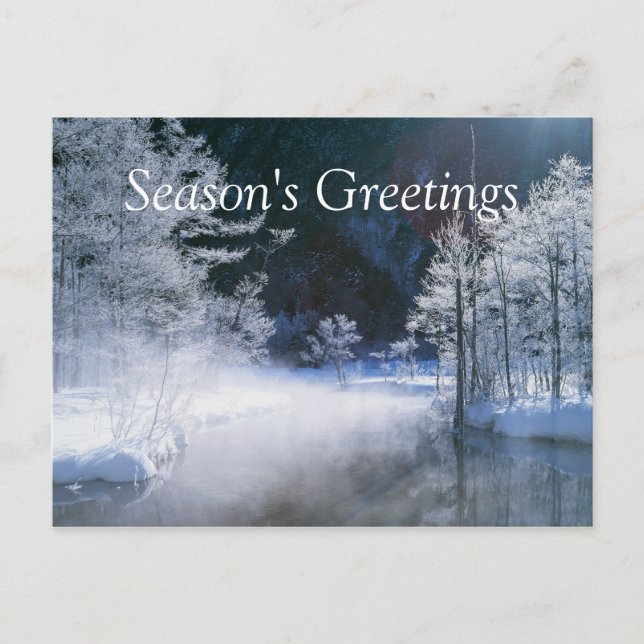 Winter River - Customizable Postcards (Front)