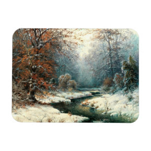 Winter River Landscape  Magnet
