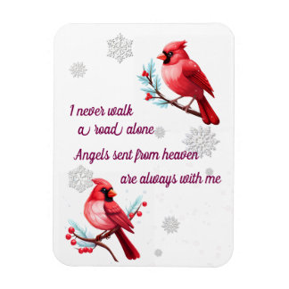 Winter road cardinals from Heaven Magnet