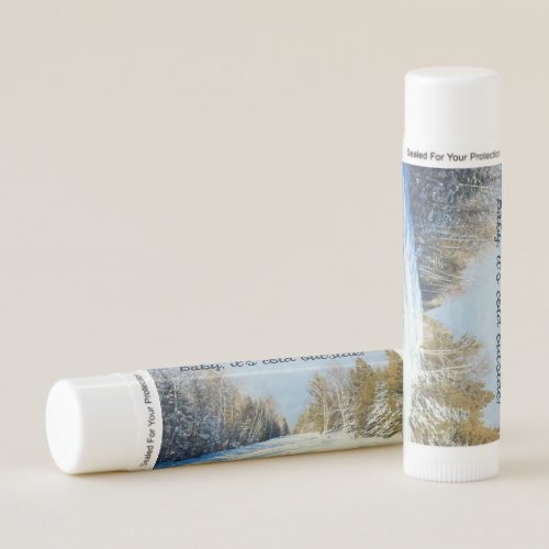 Winter Road in the Woods Painting Lip Balm