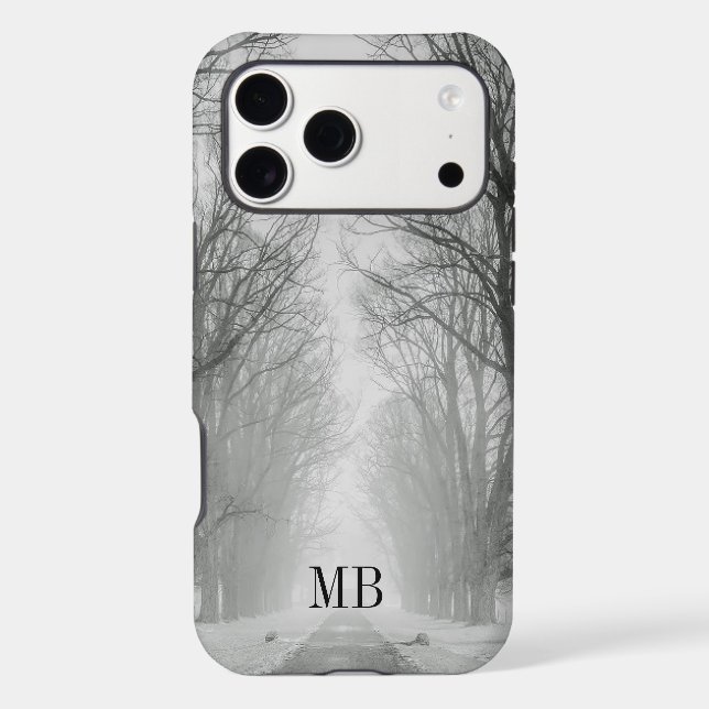 Winter Road Monogram Iphone Case (Back)