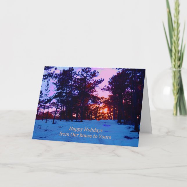 Winter Road  on Christmas Holiday Card (Front)