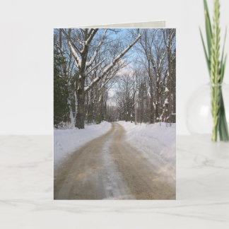 Winter Road Photography Greeting Card
