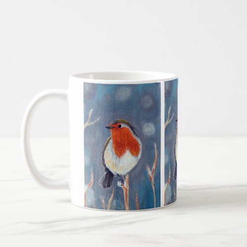 Winter Robin Painting Coffee Mug