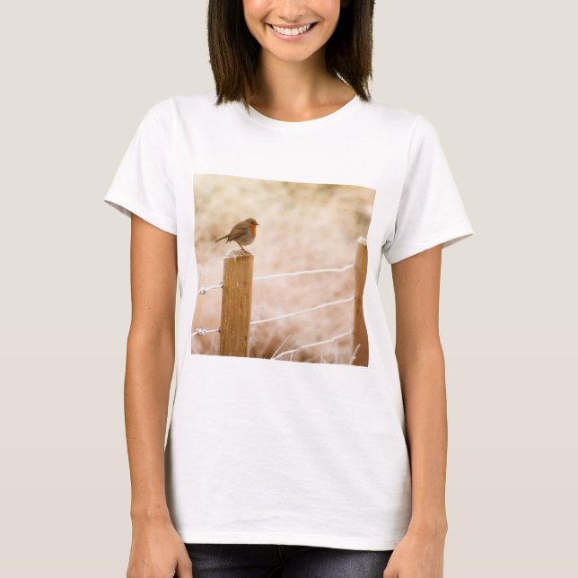 Winter Robin Redbreast T-Shirt (Front)