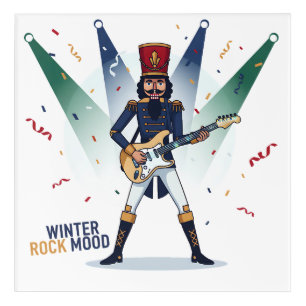 Winter Rock Mood – Nutcracker Guitarist Acrylic Print