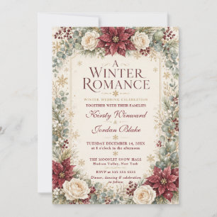 Winter Romance Wedding Celebration Invitation