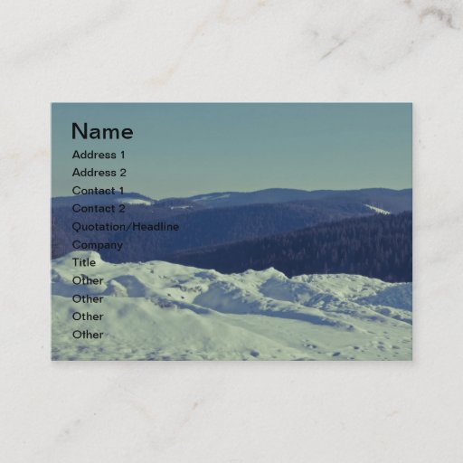 Customizable Winter romanian landscape business card