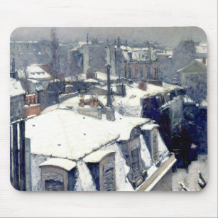 Winter Rooftops Paris Mousepad