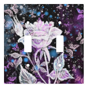 Winter Rose and Butterflies - Beautiful - Light Switch Cover