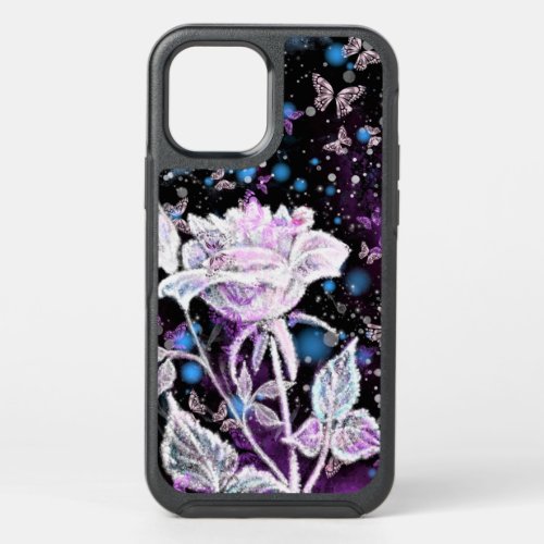 Winter Rose and Butterflies _ Beautiful OtterBox Symmetry iPhone 12 Case
