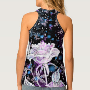 Winter Rose and Butterflies - Beautiful Tank Top