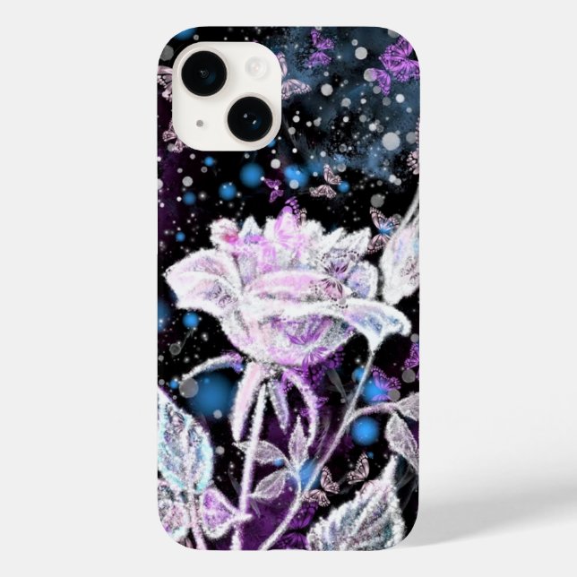 Winter Rose and Butterflies Case-Mate iPhone Case (Back)
