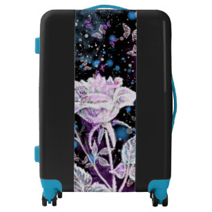 Winter Rose and Butterflies Luggage