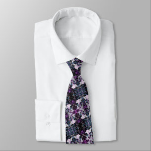 Winter Rose and Butterflies - Romantic Neck Tie