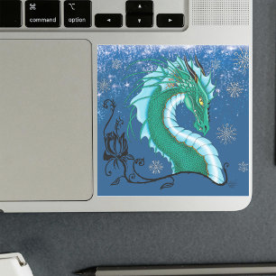 Winter Rose Dragon Sticker