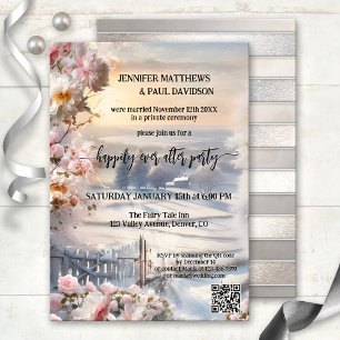 Winter Roses Happily Ever After Wedding Invitation