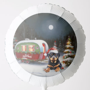 Winter Rottweiler Caravan Christmas Adventure Balloon