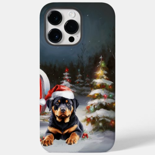 Winter Rottweiler Caravan Christmas Adventure Case_Mate iPhone 14 Pro Max Case