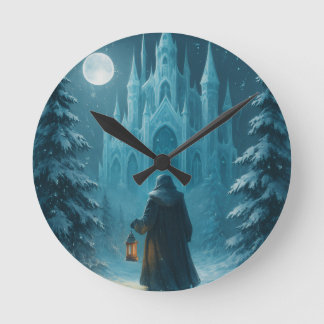 Winter Round Clock