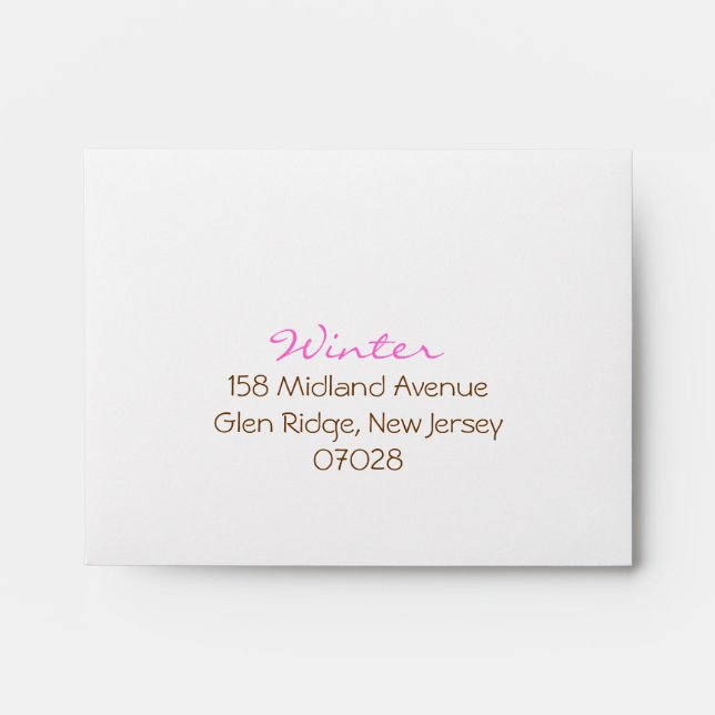 Winter RSVP envelope (Front)