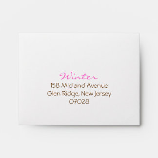 Winter RSVP envelope
