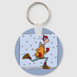 winter runner (guy) keychain