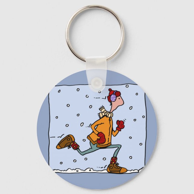 winter runner (guy) keychain (Front)