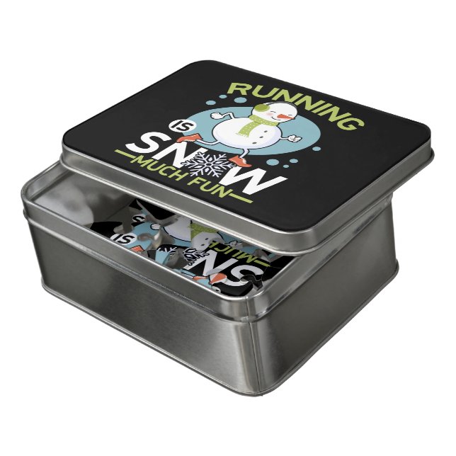 Winter Runner - Running is Snow Much Fun Jigsaw Puzzle (Lid Open)