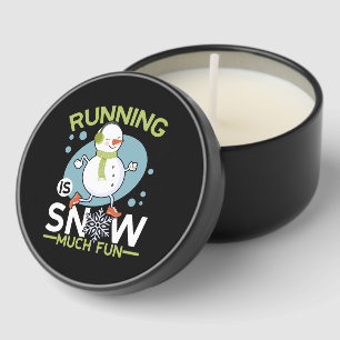 Winter Runner - Running is Snow Much Fun Mini Candle Favors