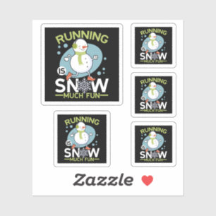 Winter Runner - Running is Snow Much Fun Sticker