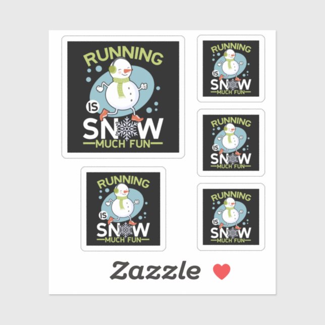 Winter Runner - Running is Snow Much Fun Sticker (Sheet)