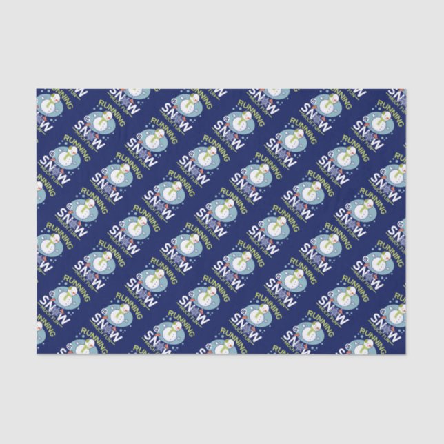 Winter Runner - Running is Snow Much Fun Tissue Paper (Front)