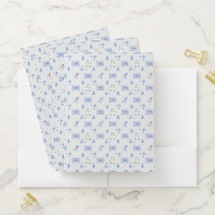 Winter Running - Snowman Christmas Tree Pocket Folder