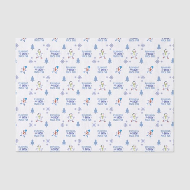 Winter Running - Snowman Christmas Tree Tissue Paper (Front)