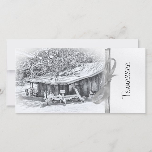 Winter Rural Scene of Barn and Rake - Tennessee (Front)