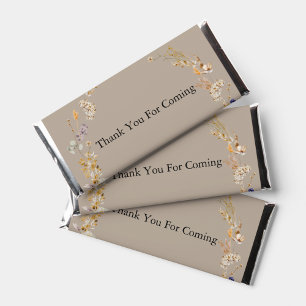 Winter Rustic Boho Wildflower Candy Wrapper Hershey Bar Favors