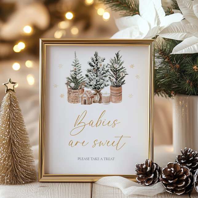 Winter Rustic Christmas Trees Babies are Sweet Poster (Creator Uploaded)