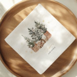 Winter Rustic Christmas Trees Baby Shower Napkins<br><div class="desc">This design features watercolor Christmas trees in soft,  rustic shades of green,  adorned with natural brown and beige-toned baubles.</div>