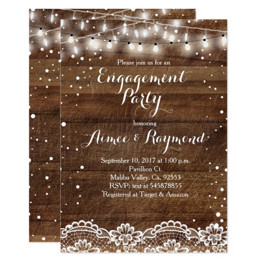 Rustic Engagement Party Invitations 10