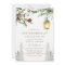 Winter Rustic Pine Trees Botanical Lantern Wedding