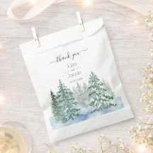 Winter Rustic Pine Trees Lantern Botanical Wedding
