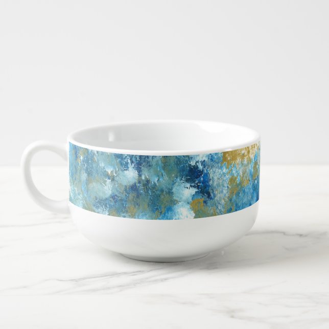 Winter’s Glacial Blue Soup Mug (Right)