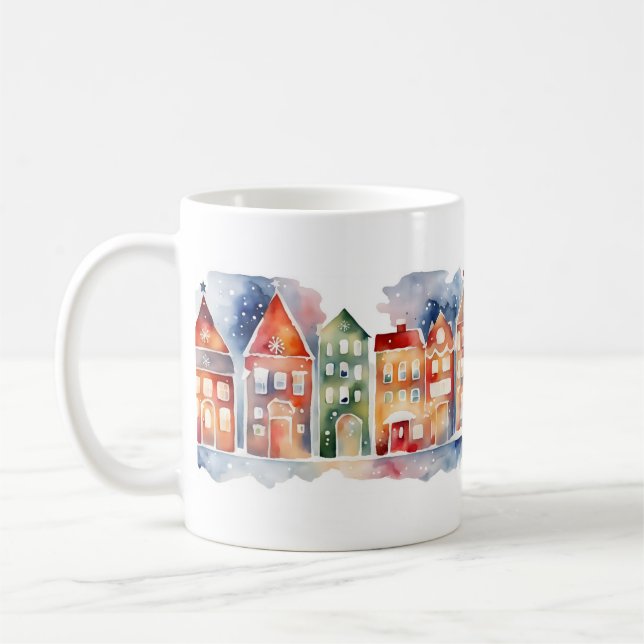 Winter’s Tale: Artisanal Coffee Mug with Holiday T (Left)