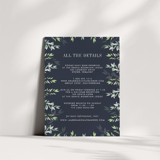 Winter Sage Guest Information Card (Creator Uploaded)