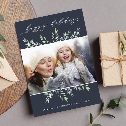 Winter Sage | Happy Holidays Photo Card