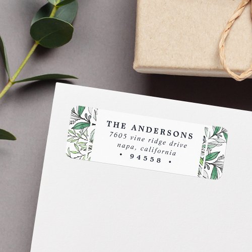 Winter Sage  Holiday Return Address Label