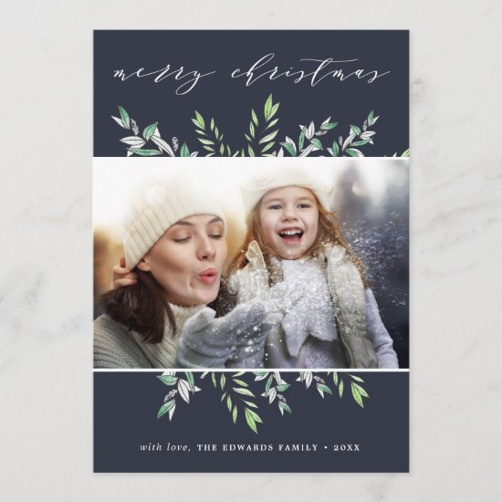 Winter Sage | Merry Christmas Holiday Photo Card